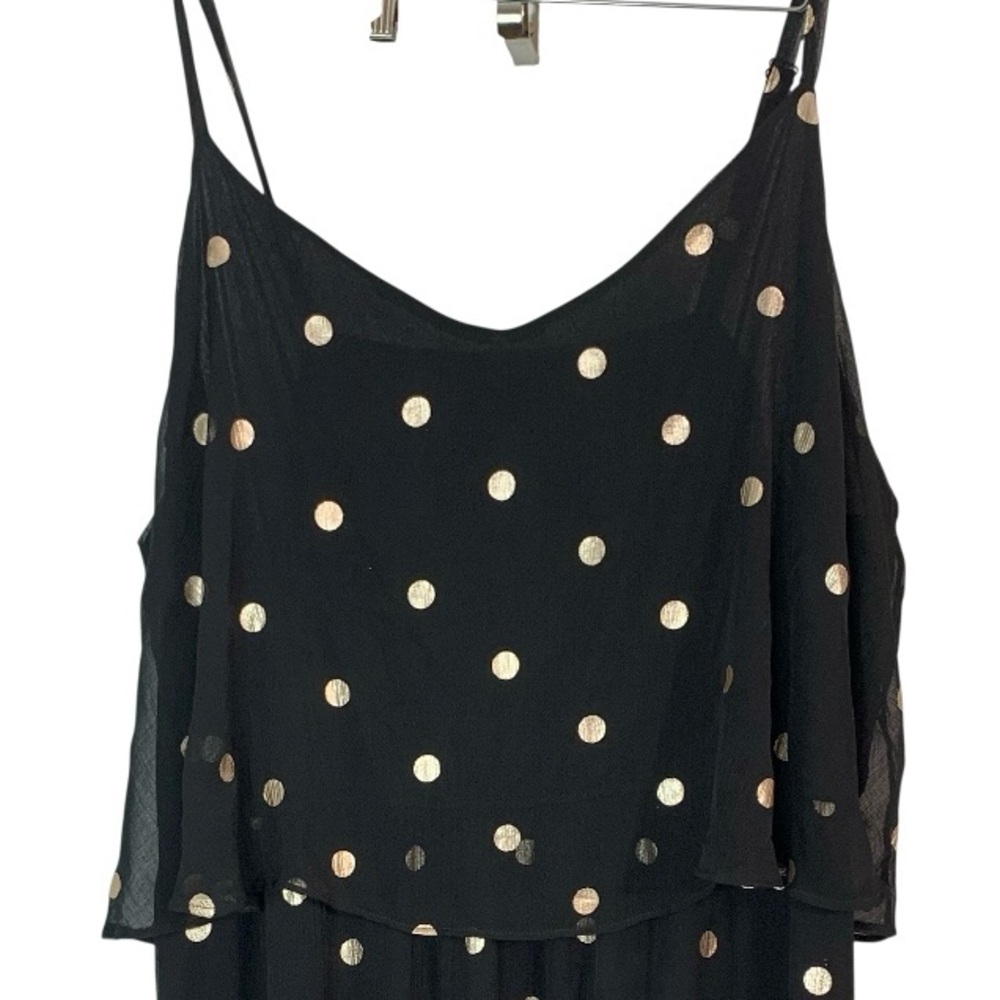 CAPSULE Black Maxi Dress with Rose Gold Spots Sz 28 - Picture 5 of 11